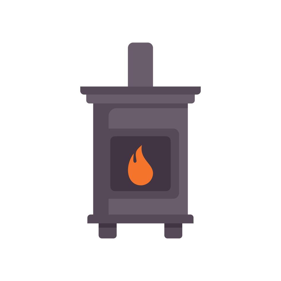 Burning fireplace providing warmth and comfort in the home vector
