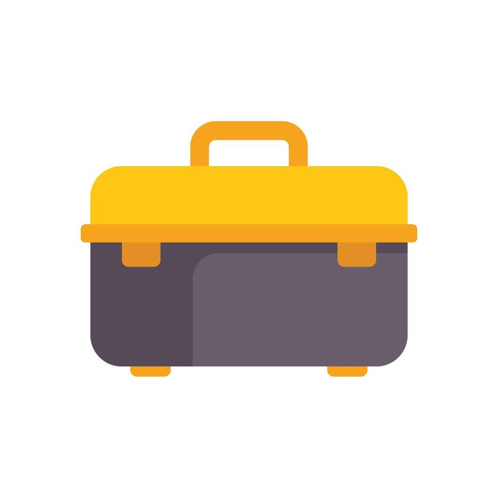 Yellow toolbox isolated on white background vector