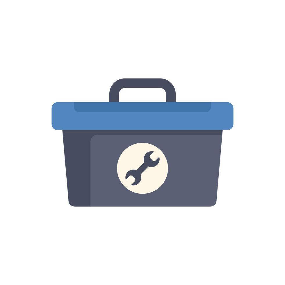 Toolbox holding tools for repairing and fixing vector