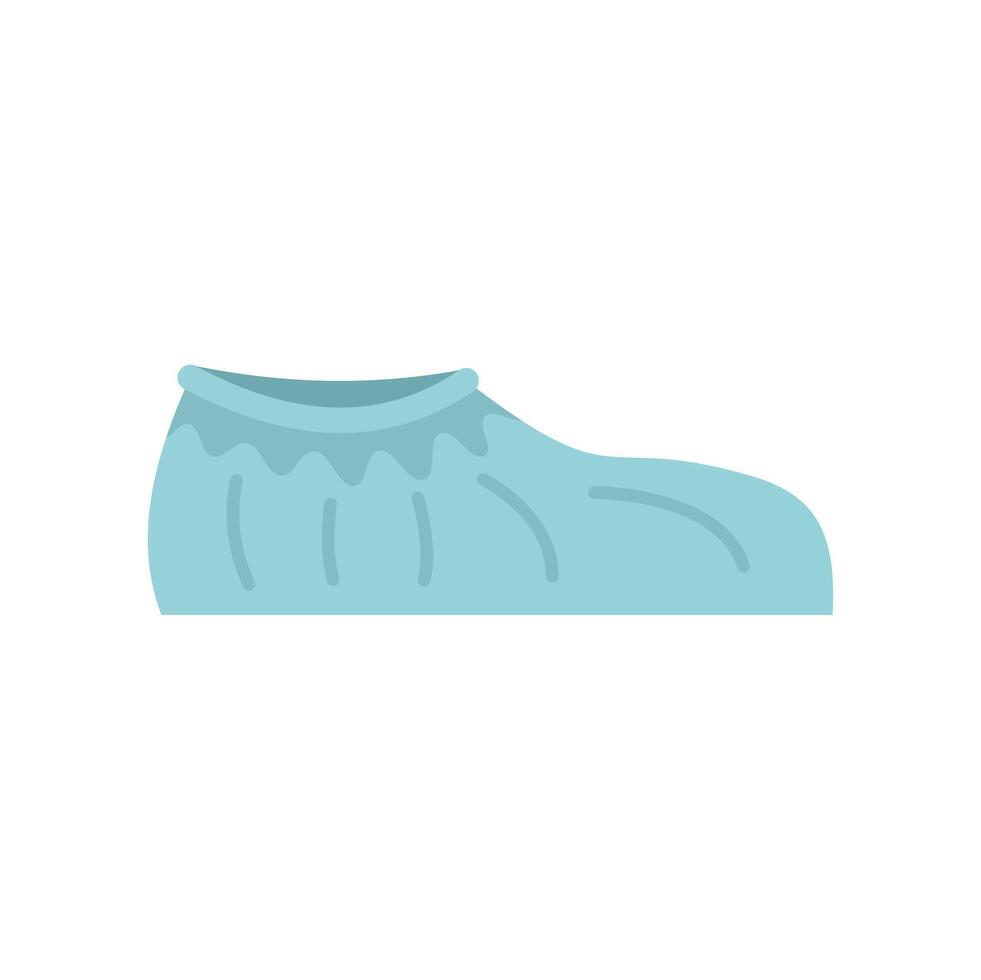 Blue medical shoe cover keeping clean from germs and bacteria vector