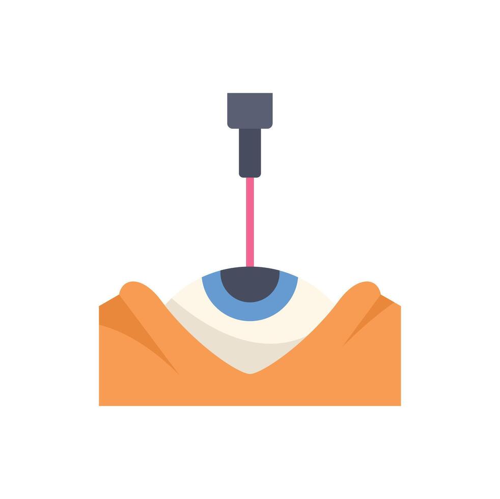 Laser eye surgery correcting vision problems with modern technology vector