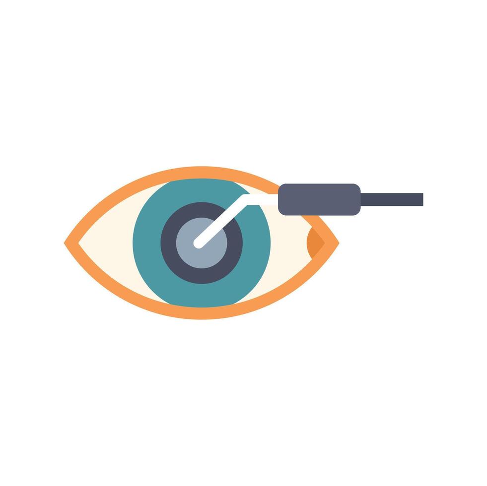 Laser eye surgery correcting vision with modern technology vector