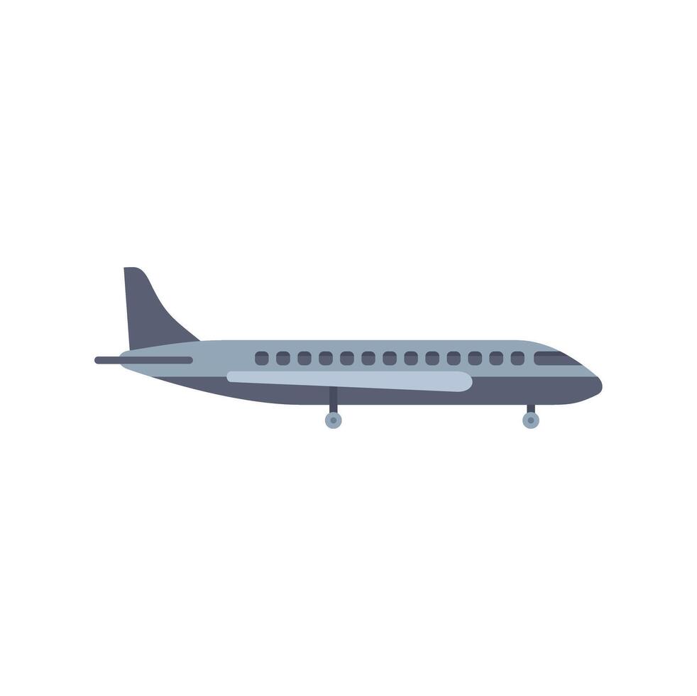 Big commercial airplane taking off side view vector