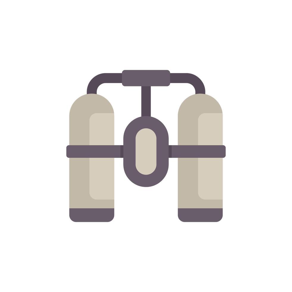 Scuba diving oxygen tank providing air while exploring underwater world vector