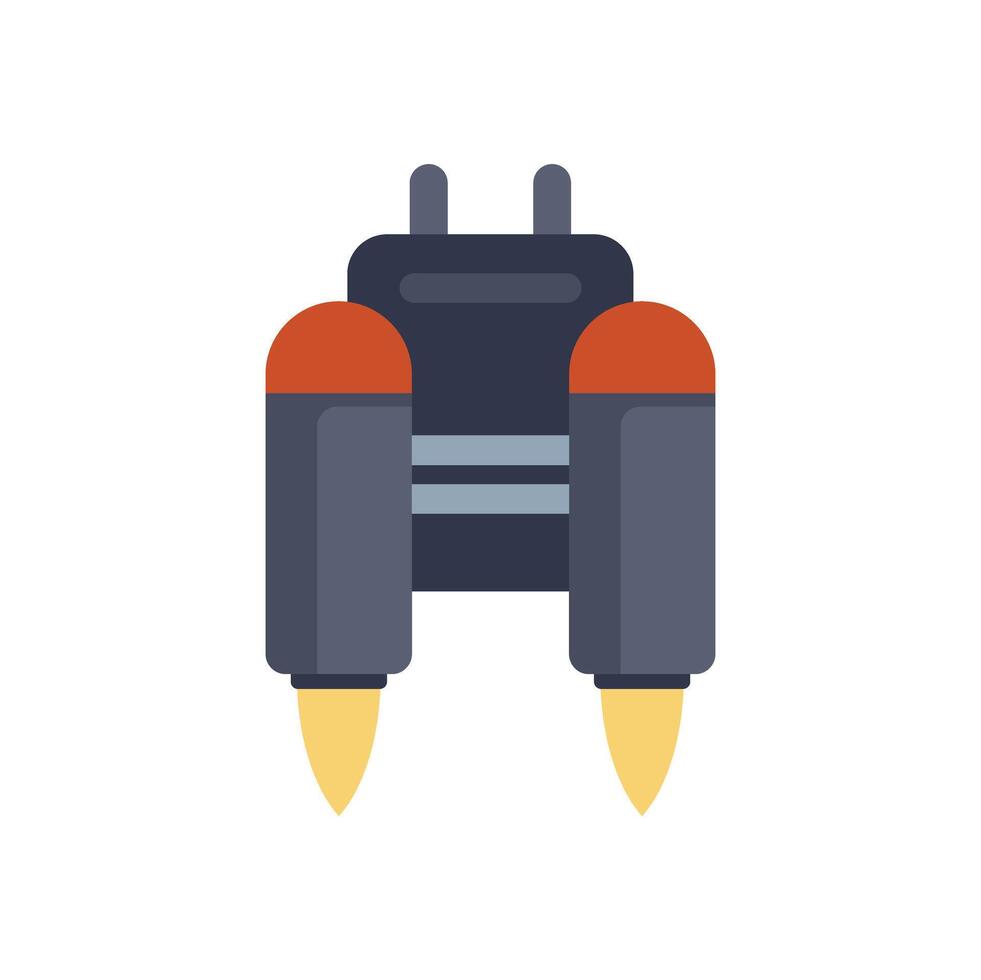 Jetpack generating strong flame streams for flight vector