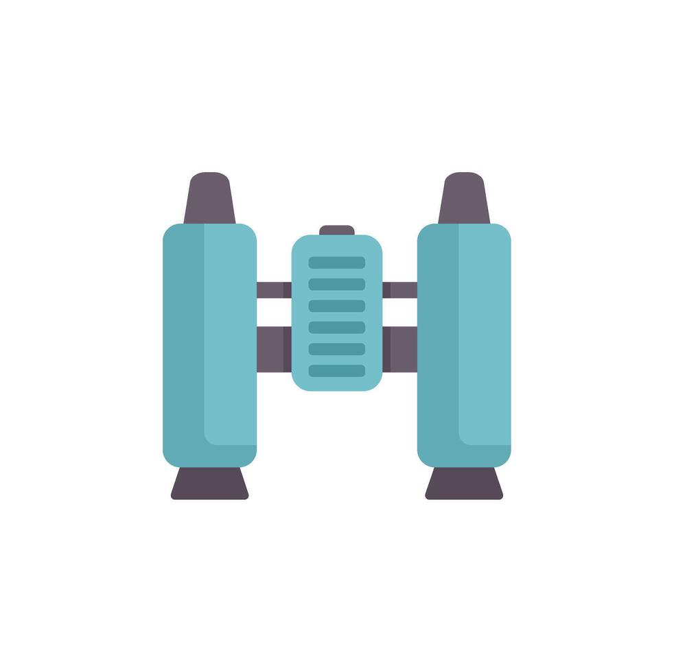 Binoculars observing icon in flat style on white background vector