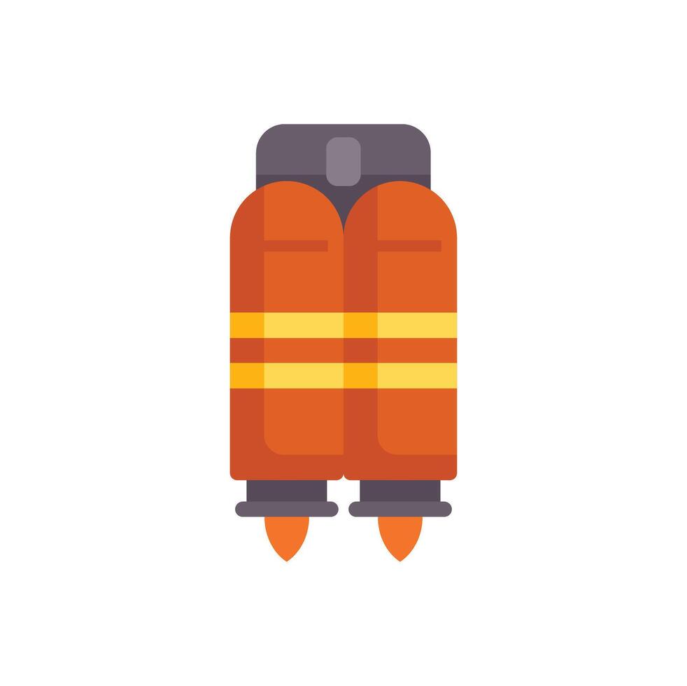 Modern jetpack generating thrust for flight vector