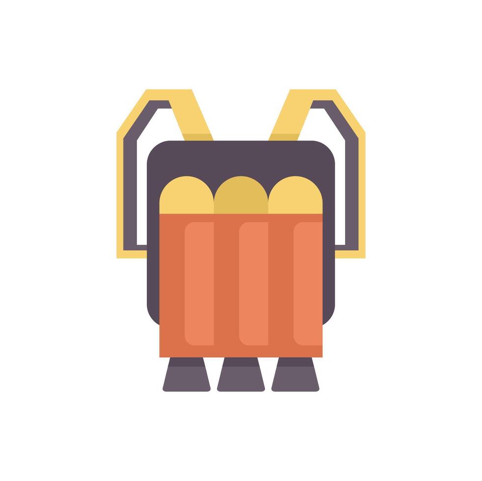 Jetpack launching with fire burning for boost and speed vector