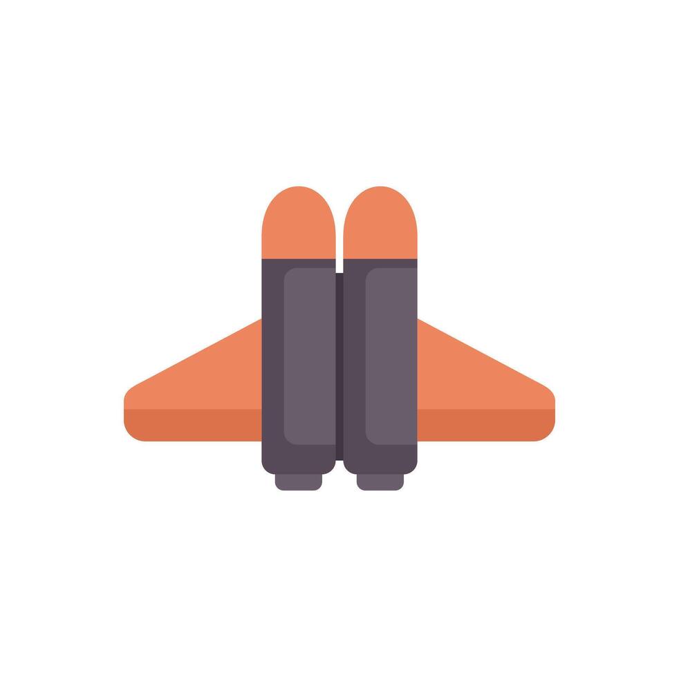 Space shuttle floating in outer space for astronomy exploration mission vector