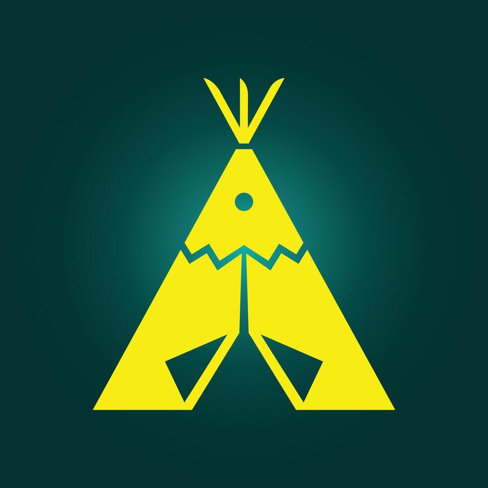 Teepee tent trendy artwork pretty abstract illustration colorful applicable design vector