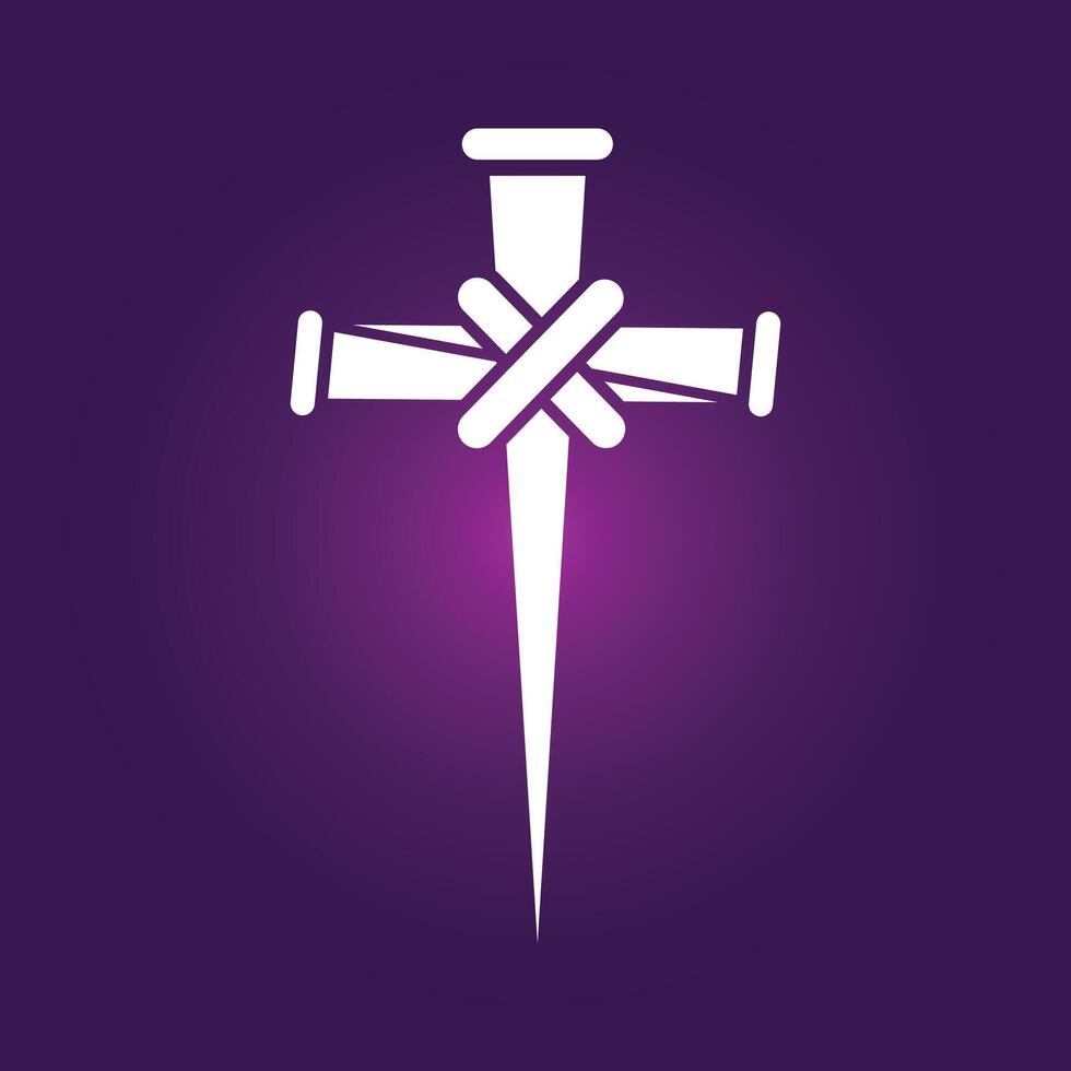 Nail cross trendy artwork attractive abstract illustration colorful applicable design vector