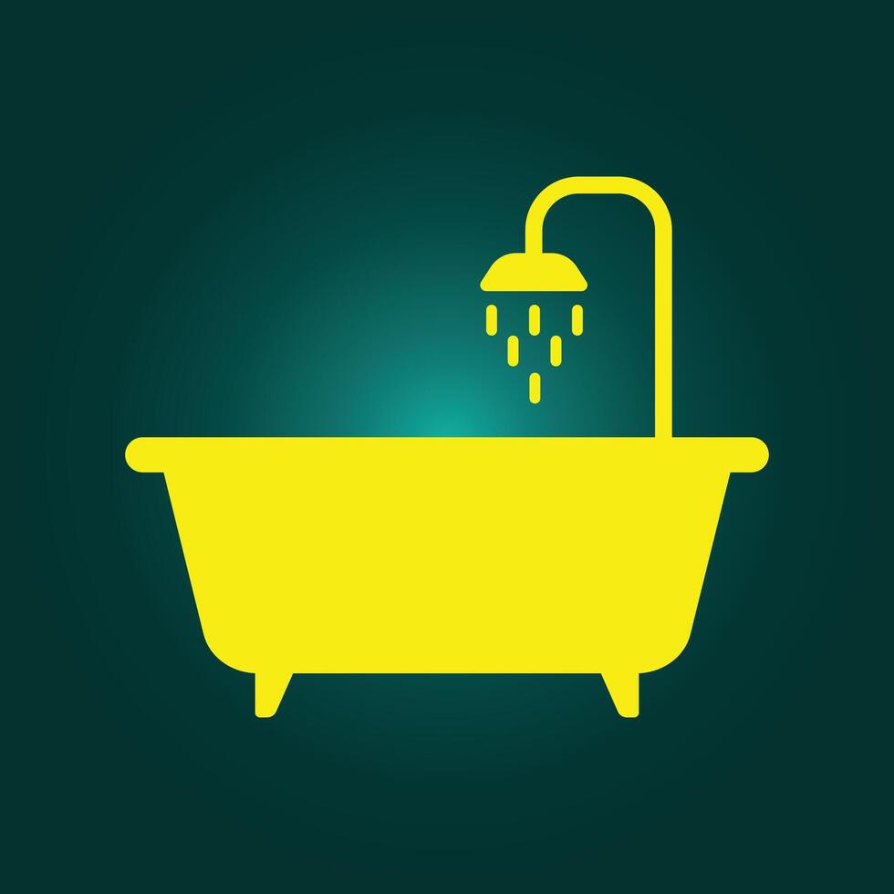 Shower bathtub trendy artwork pretty abstract illustration colorful applicable design vector