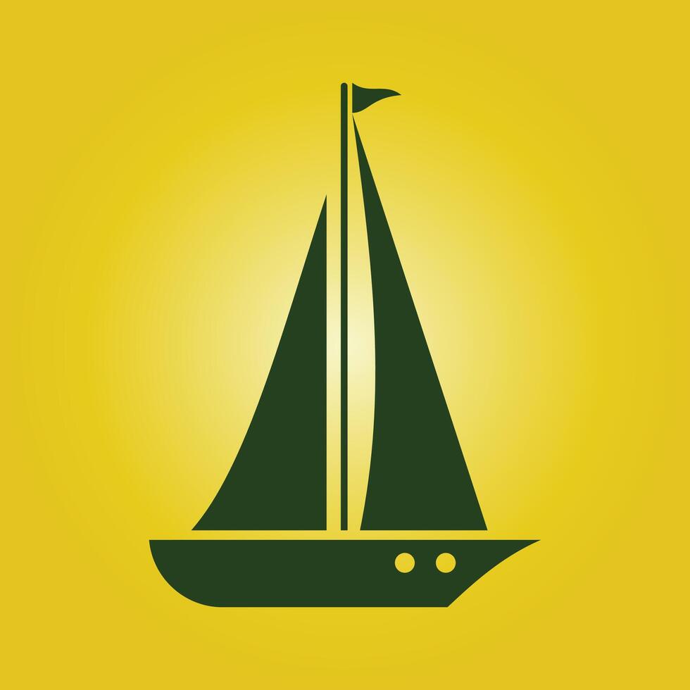 Sailboat trendy artwork attractive abstract illustration colorful applicable design vector