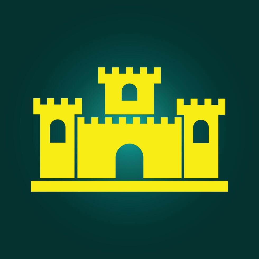 Castle trendy artwork pretty abstract illustration colorful applicable design vector