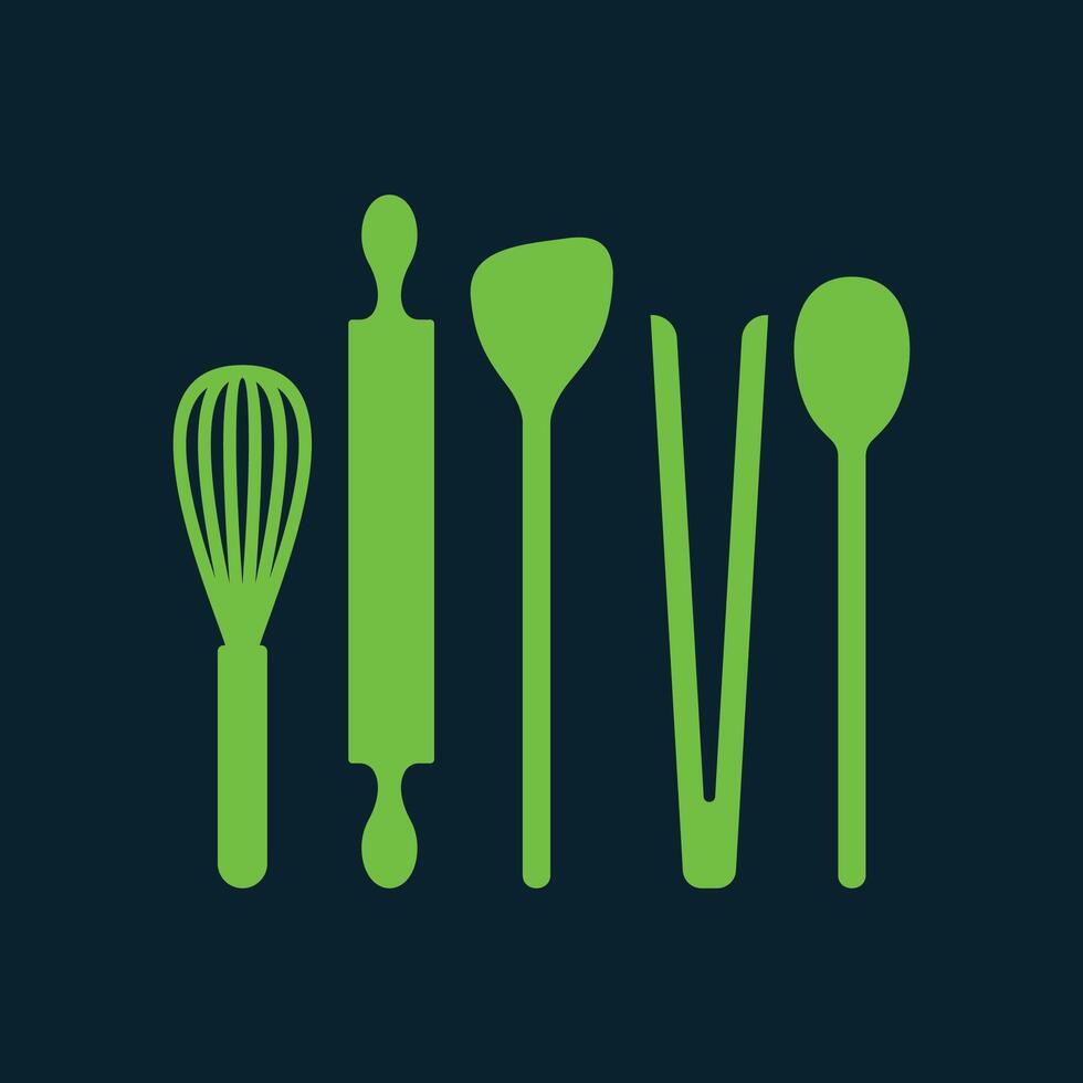Baking utensils trendy artwork handsome abstract illustration colorful applicable design vector