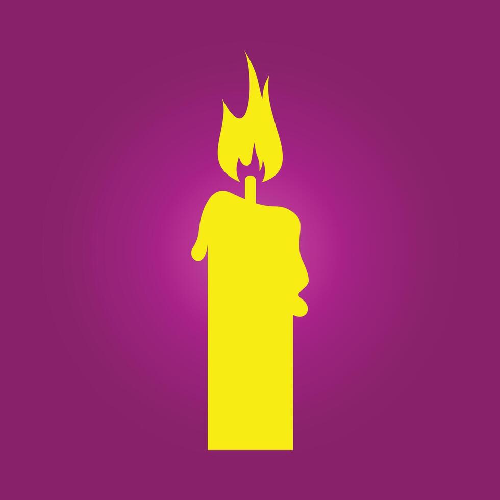 Candle flame trendy artwork charming abstract illustration colorful applicable design vector