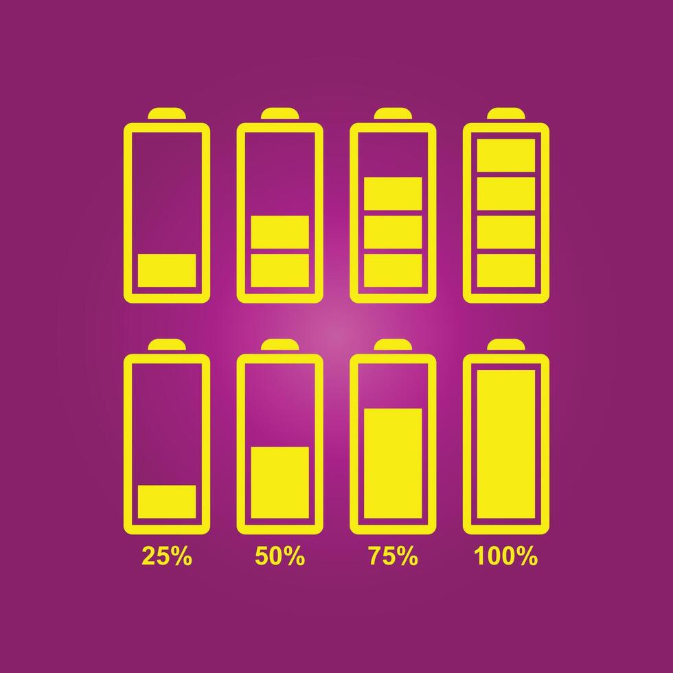Phone battery level trendy artwork charming abstract illustration colorful applicable design vector