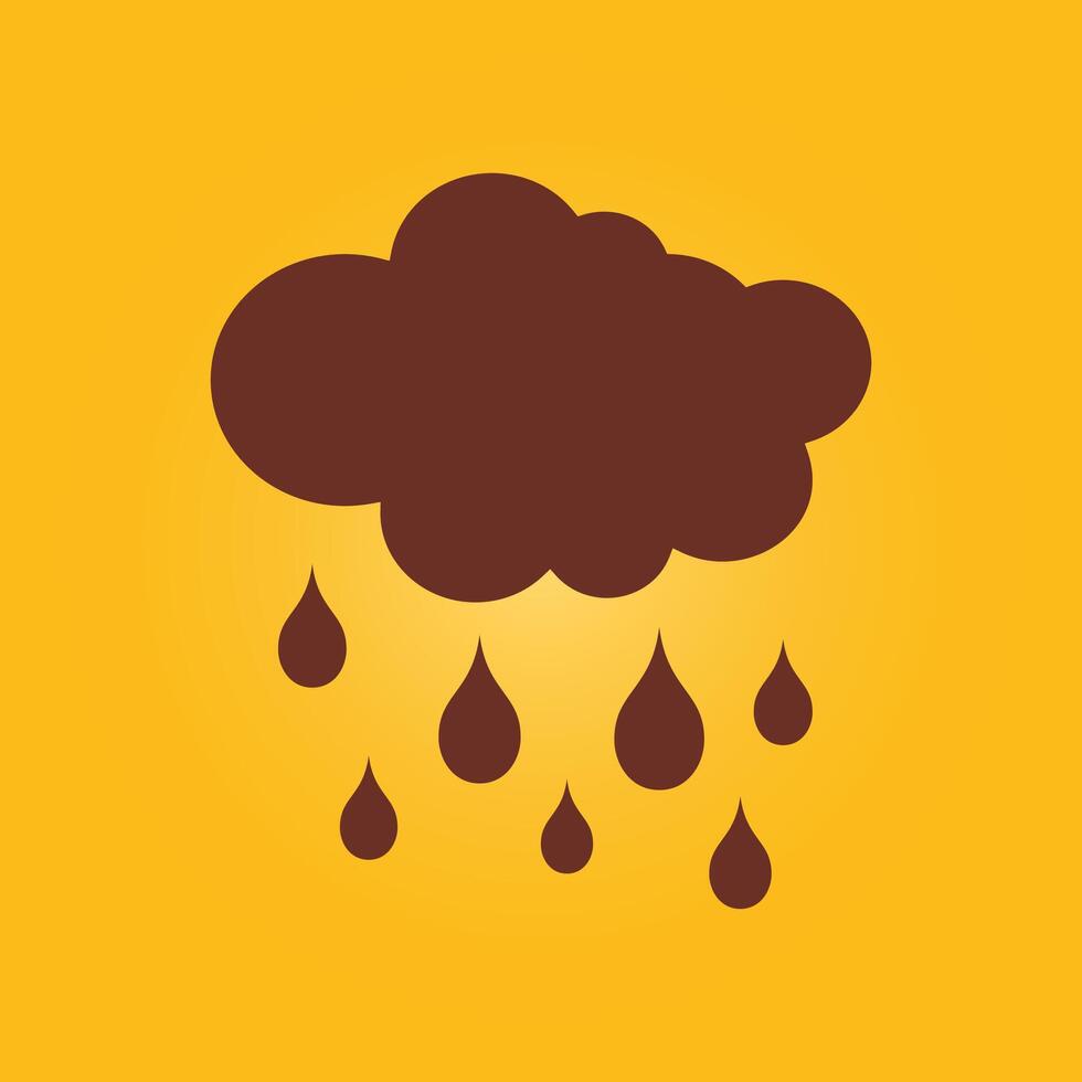 Cloud and rain drops trendy artwork good abstract illustration colorful applicable design vector