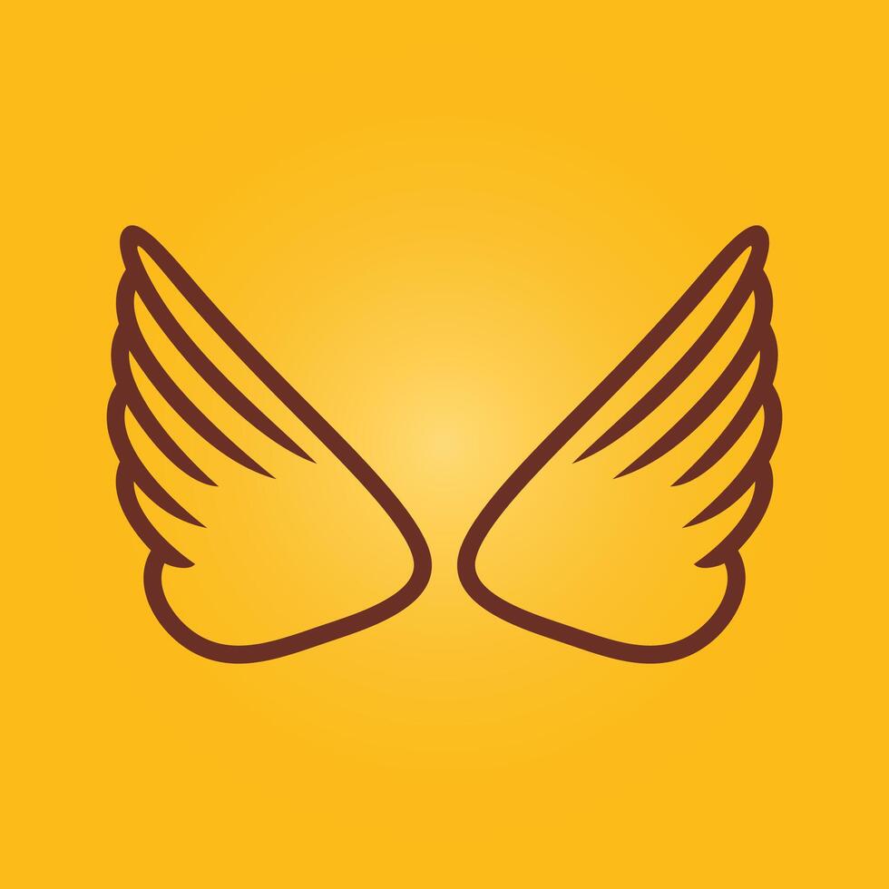 Angel Wings trendy artwork good abstract illustration colorful applicable design vector