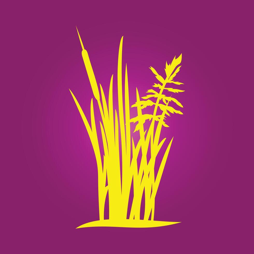 Grass trendy artwork charming abstract illustration colorful applicable design vector