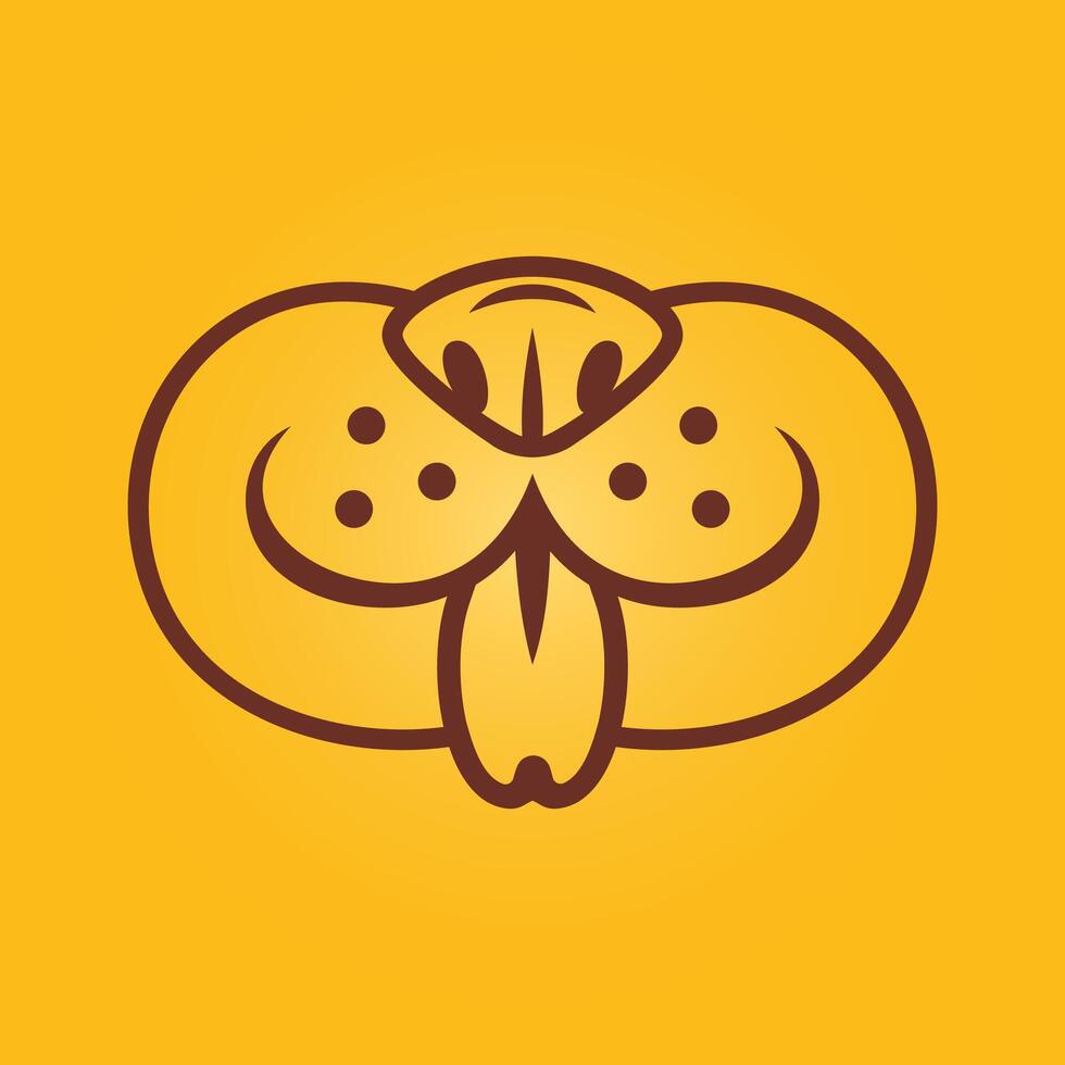 Dog snout trendy artwork good abstract illustration colorful applicable design vector