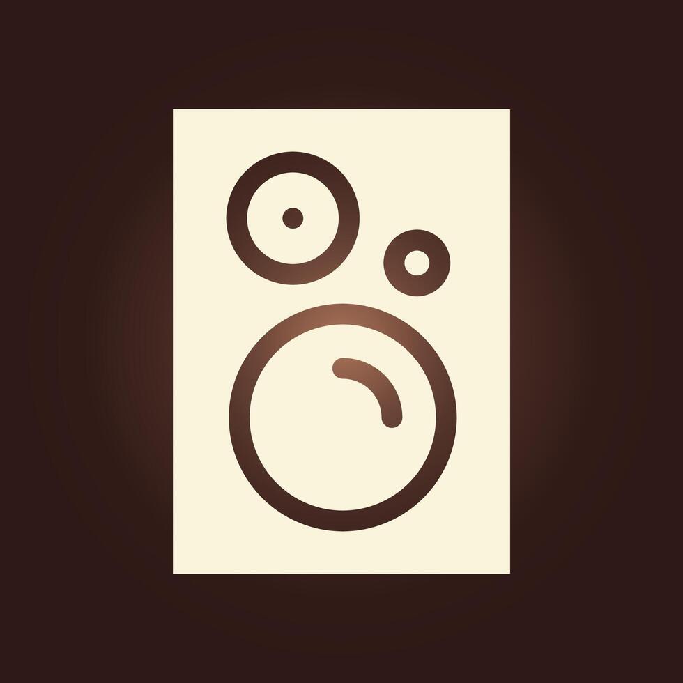 A speaker icon on a brown background vector