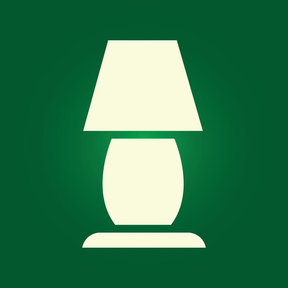 A lamp on a green background vector