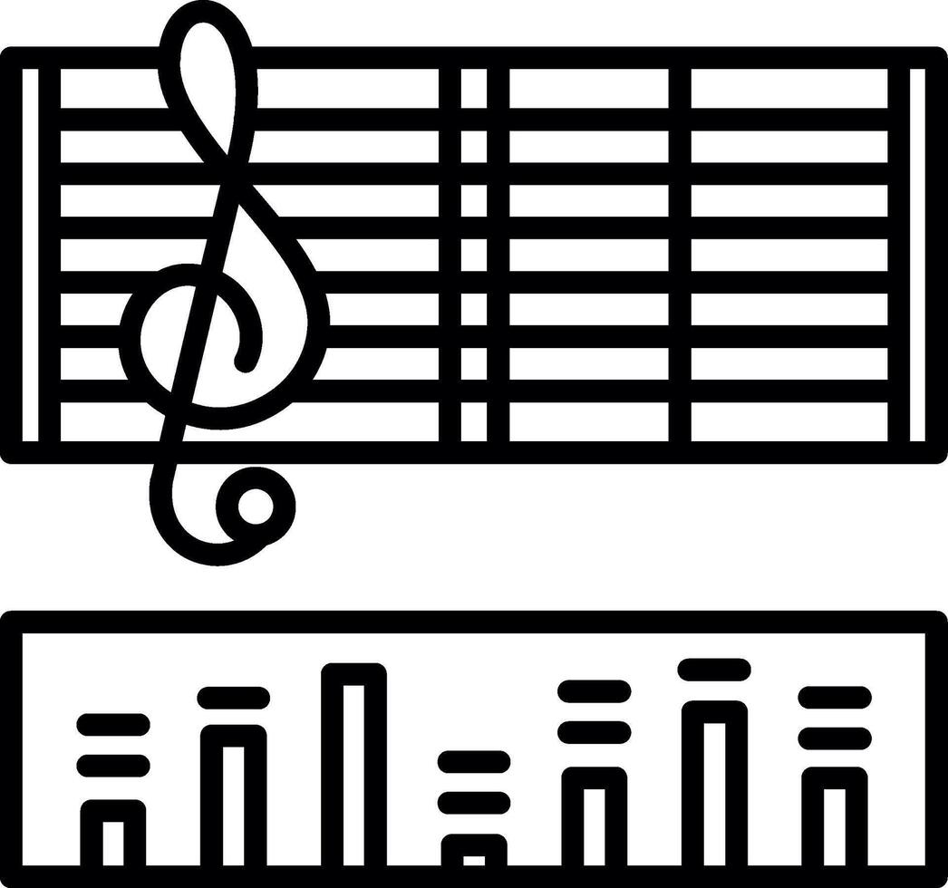 Music notation icon illustration vector