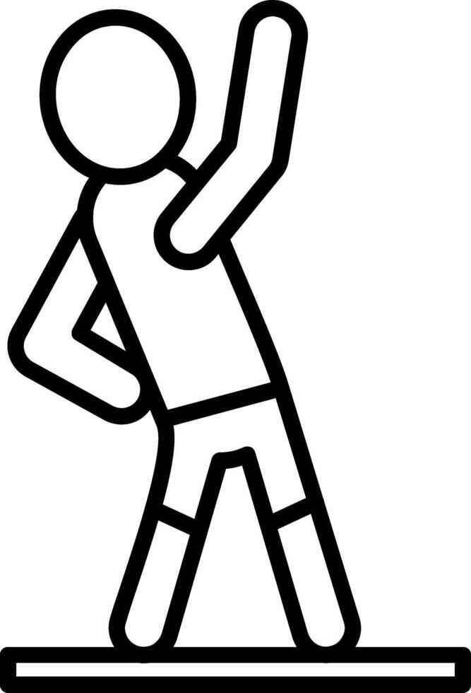 A stick figure is standing on a skateboard vector