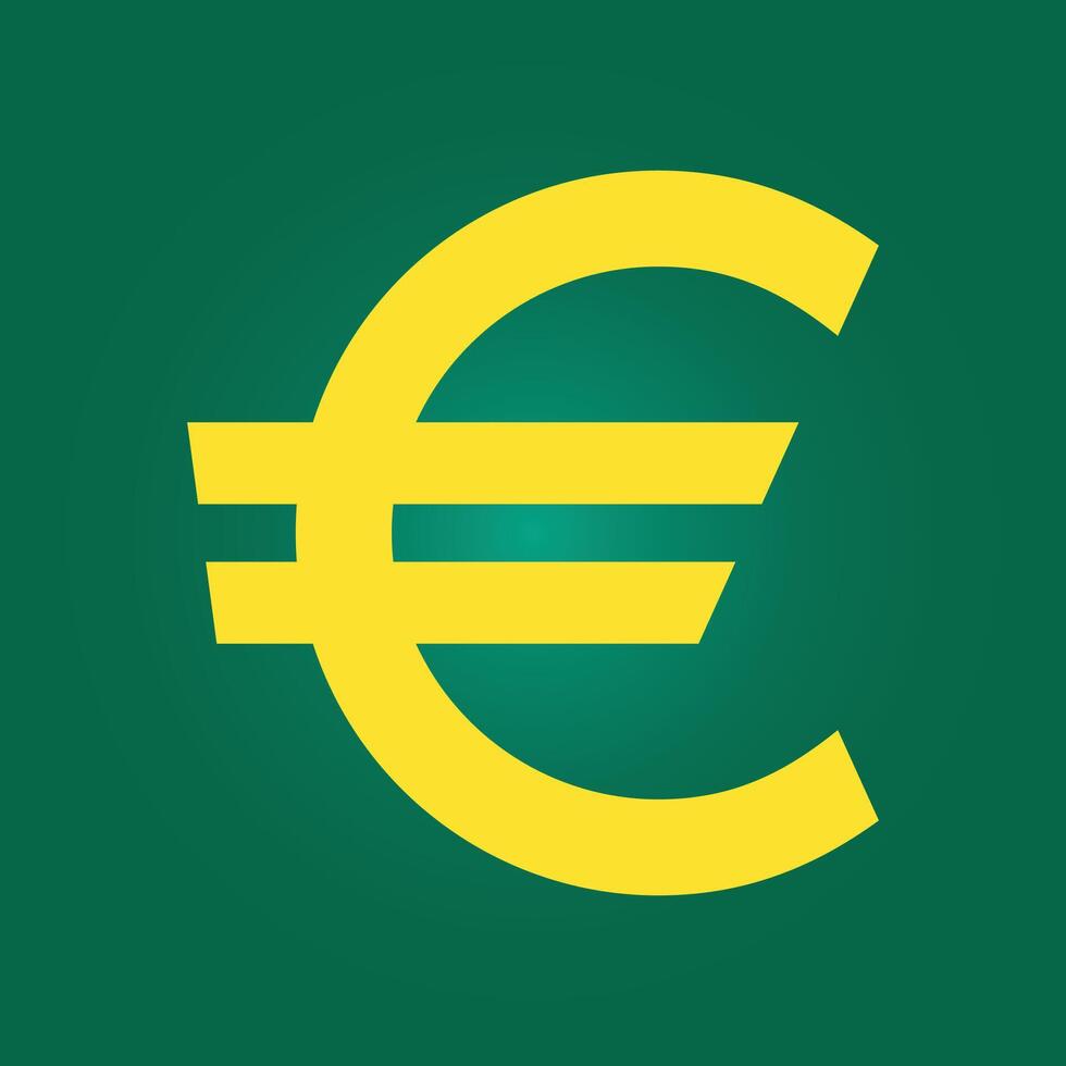Euro currency symbol trendy artwork lovely abstract illustration colorful applicable design vector