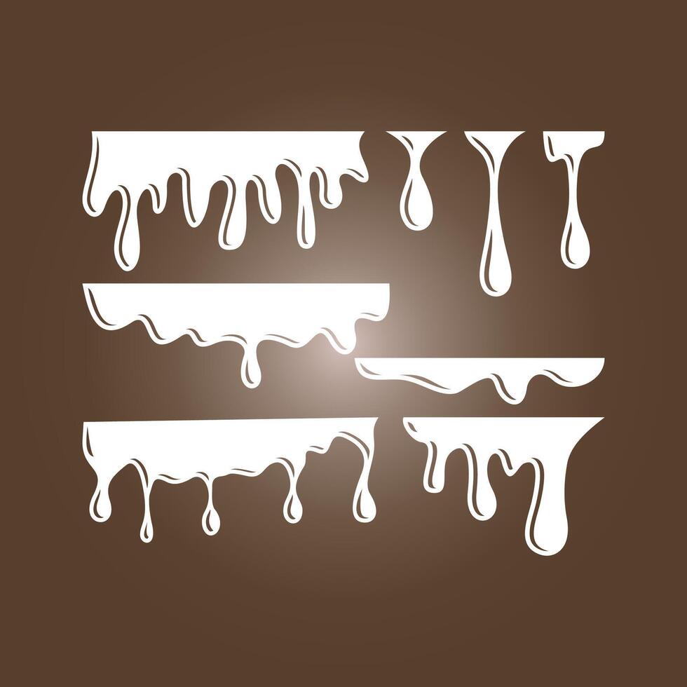 Dripping liquid trendy artwork cute abstract illustration colorful applicable design vector
