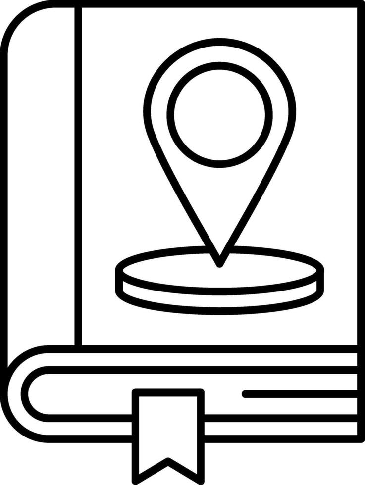 A map pin on a book icon vector