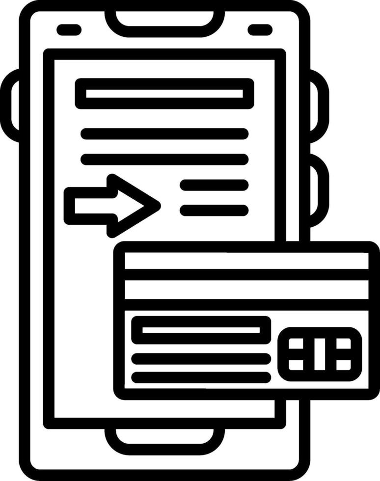 A smartphone and credit card icon on a white background vector