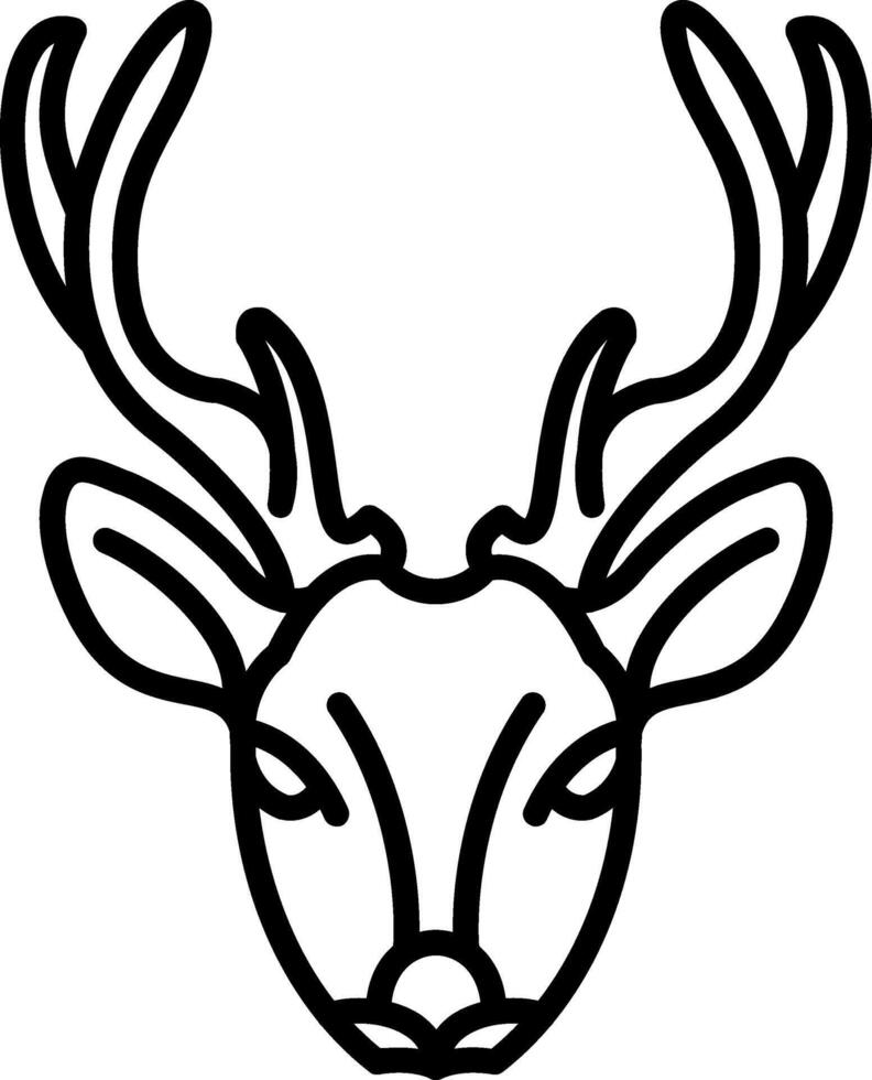 Deer head outline vector