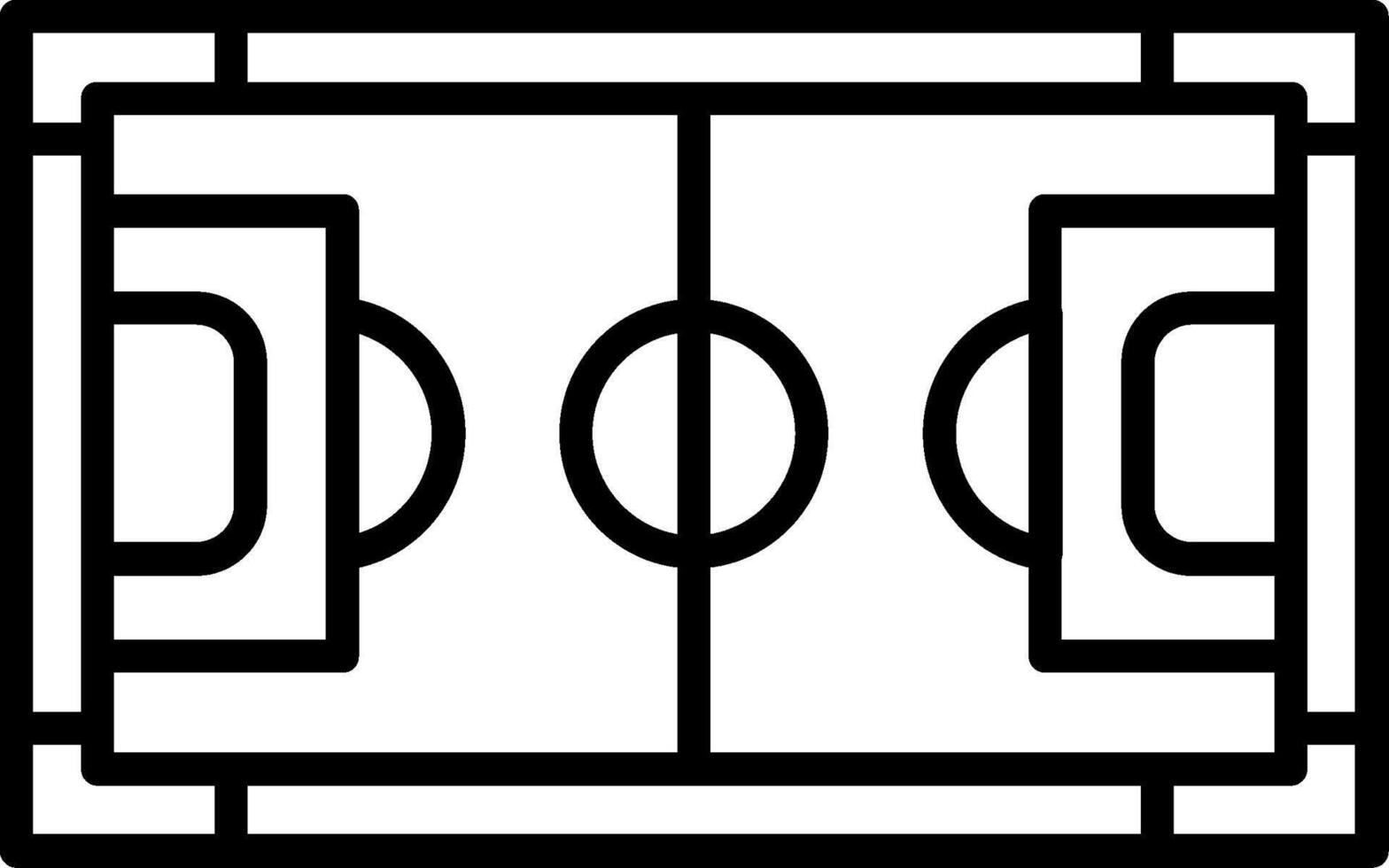 A soccer field with two goals and a goal line vector