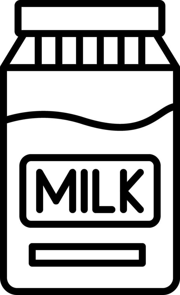Milk jar icon vector