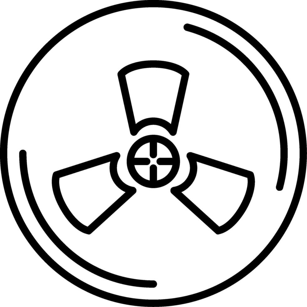 Radiation symbol icon illustration vector