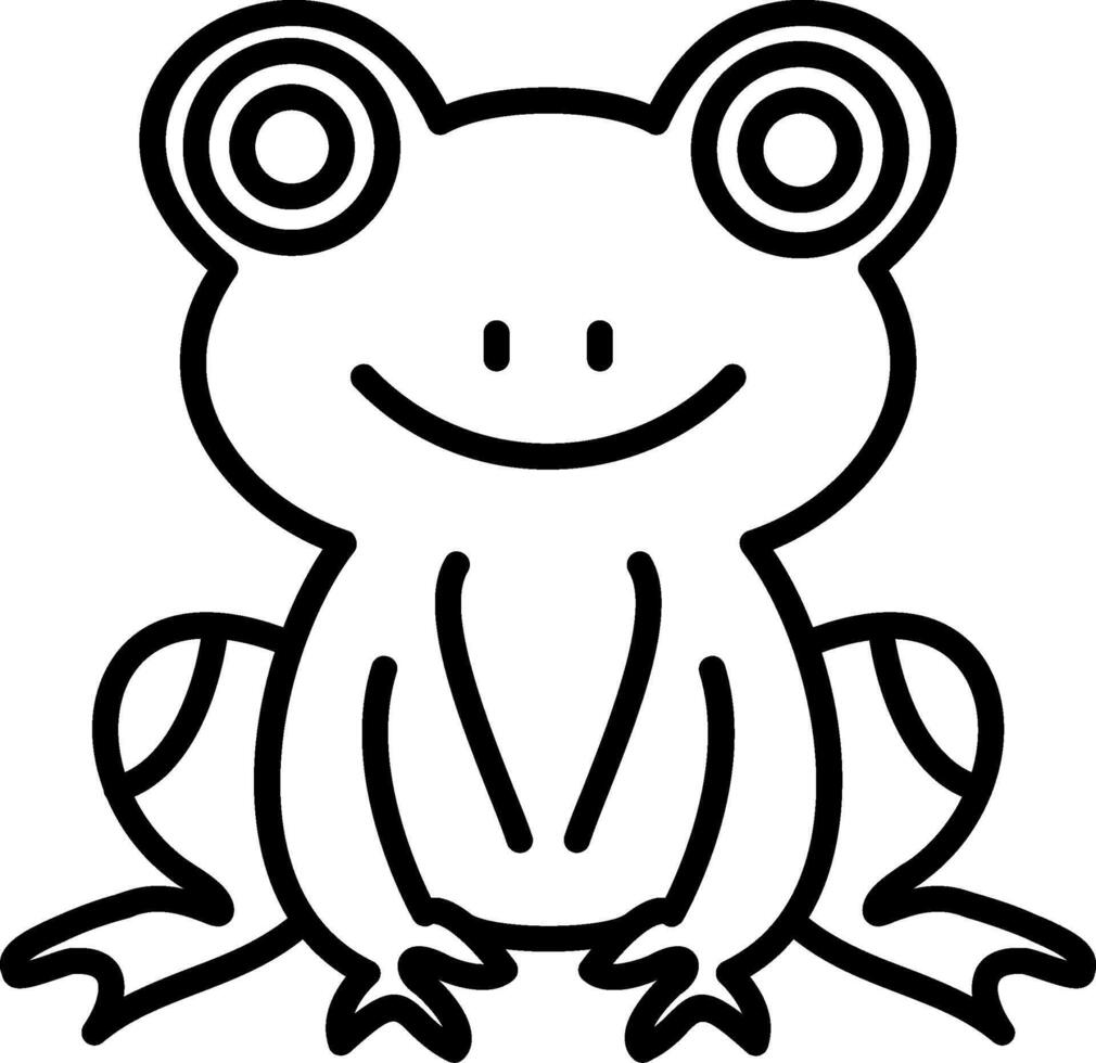 Frog coloring pages for kids vector