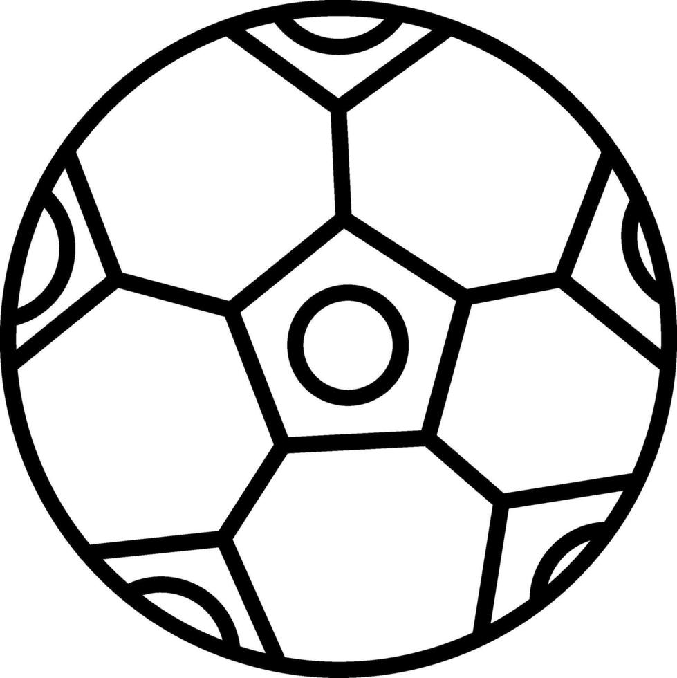 A soccer ball coloring page vector