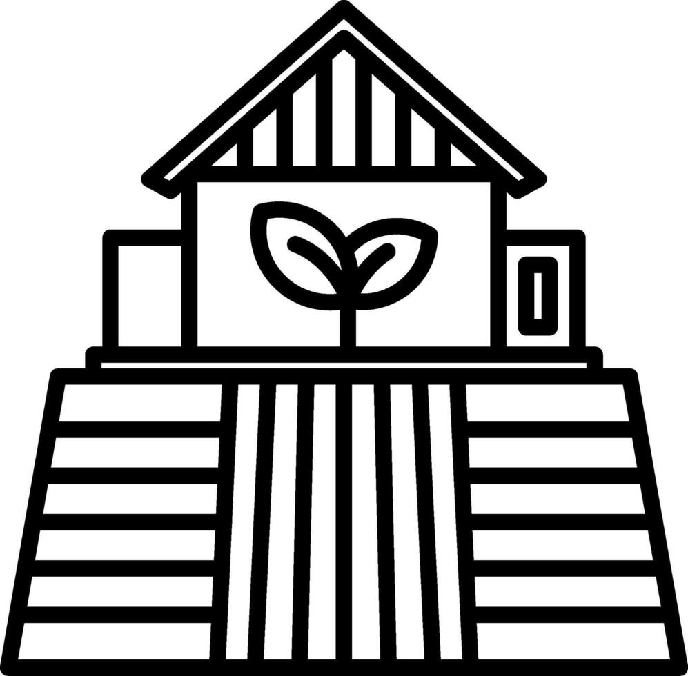 A house with a plant growing out of it vector