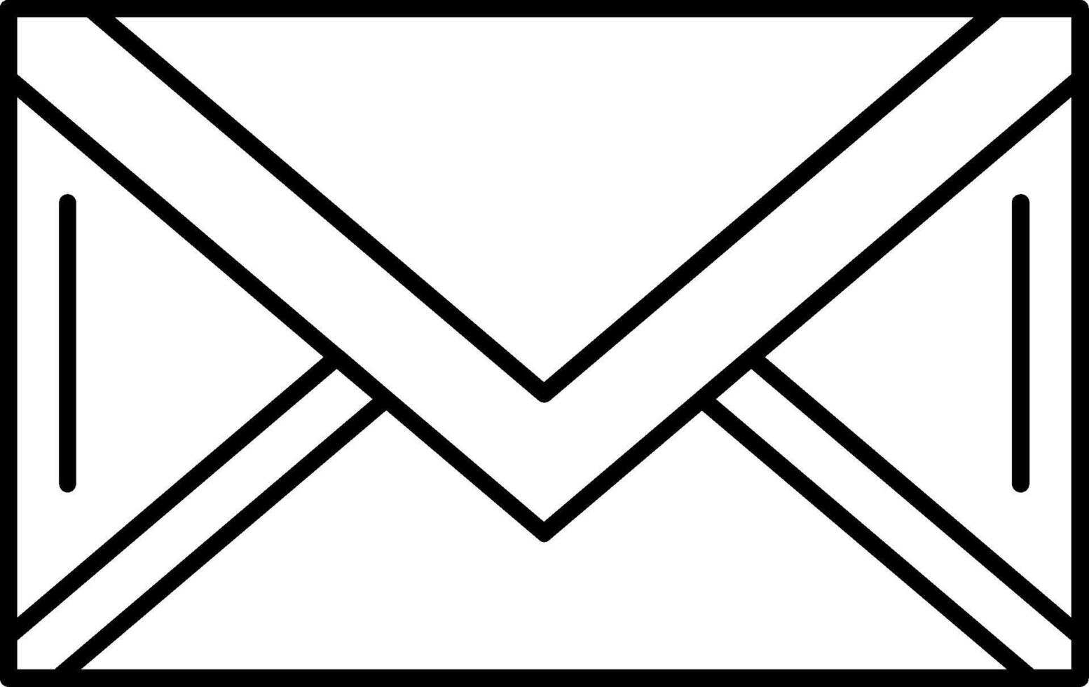 An envelope icon with a letter inside vector