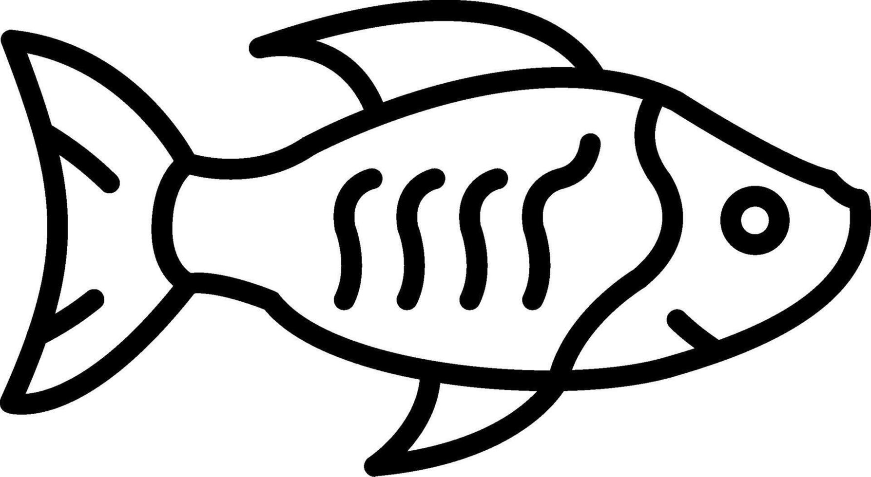 Fish coloring pages free download vector