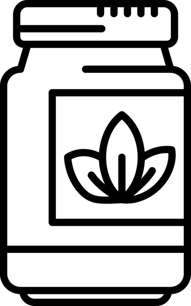 A jar of honey with a leaf on it vector