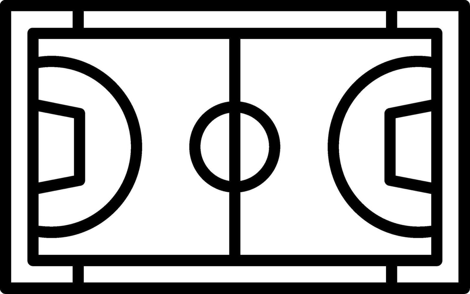 Basketball court outline vector