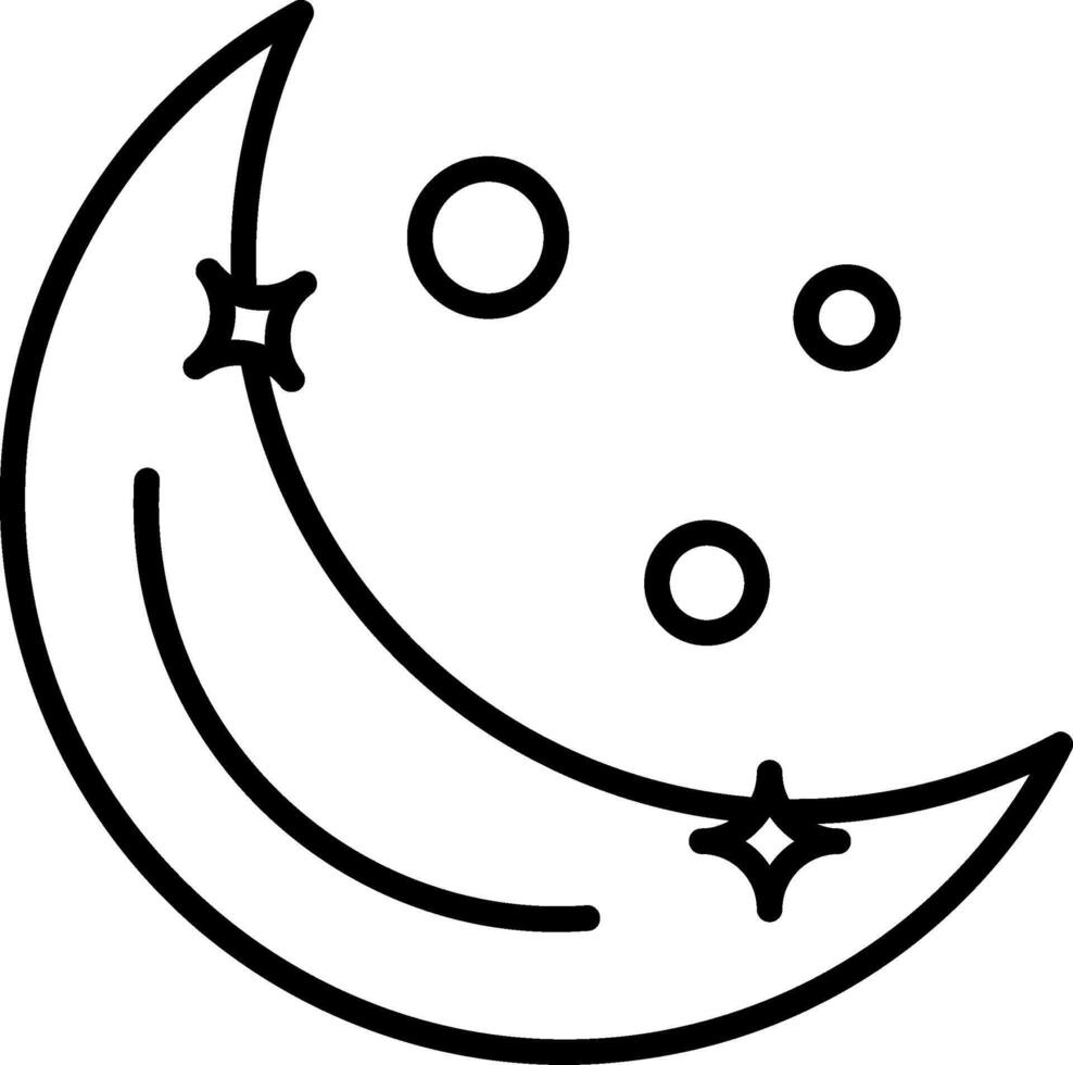 A crescent moon with stars and a star vector