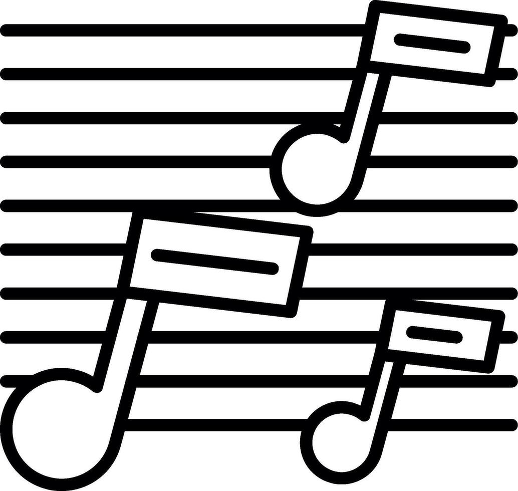 Music notes on a white background vector