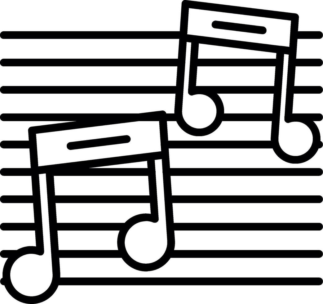 Music notes clipart vector