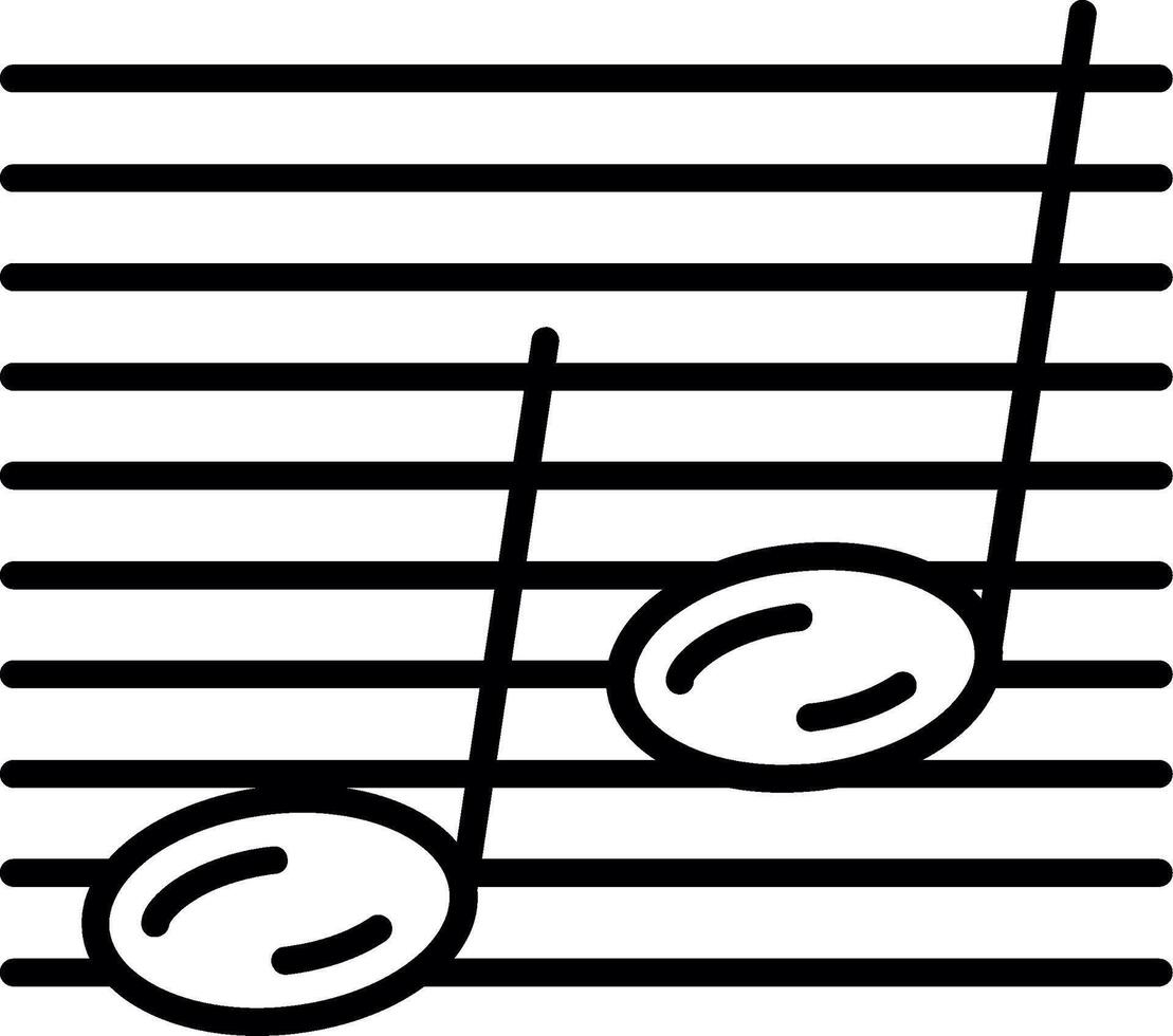 Music notes icon with treble clef vector