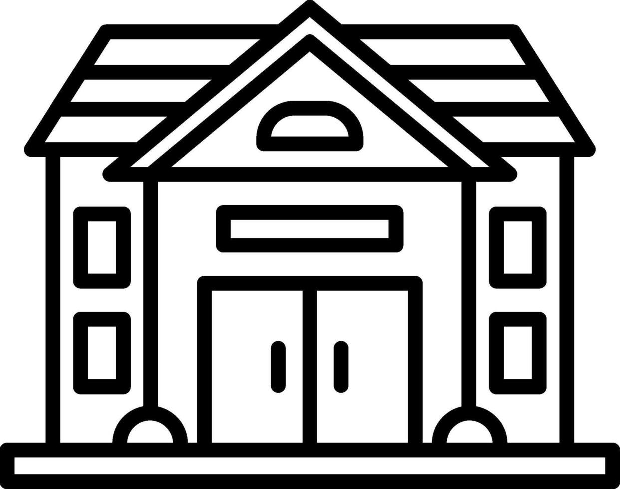 School building icon vector