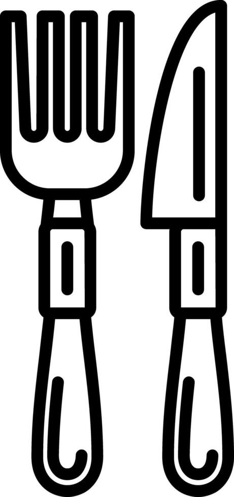 A black and white illustration of a pair of gardening tools vector